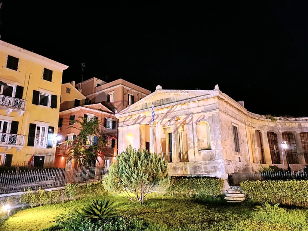κερκυρα κτιριο νυχτα